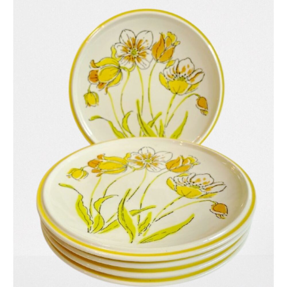 Mikasa Premiere Colorama Spring Buds D7305 Salad Plates Set of 5 Japan